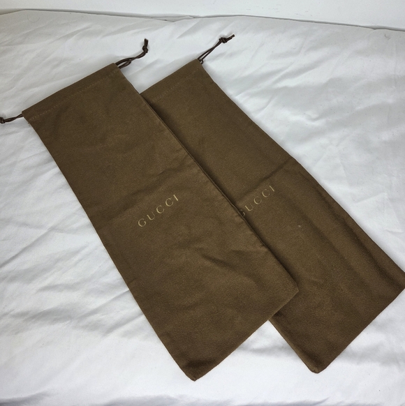 Gucci 16" X 6" - Bundle 2- Luxurious Brown Shoe Dust Bag - Picture 2 of 8